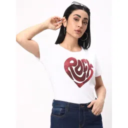 R&B White Cotton Embellished T-Shirt-picture-38