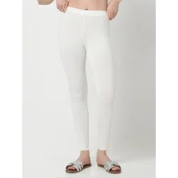 R&B White Cotton Leggings-picture-30