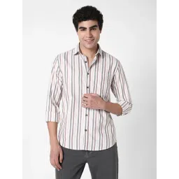 R&B White Cotton Regular Fit Striped Shirt-picture-49