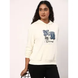 R&B White Regular Fit Cotton Graphic Print Hoodie-picture-47