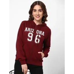 R&B Wine Cotton Graphic Print Hooded Jacket-picture-34