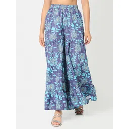 R&B Women Floral Printed Flared Ethnic Palazzos-picture-33