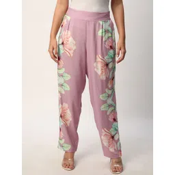 R&B Women Floral Printed Smart Trousers-picture-30