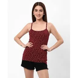 r&b Women Heart Print Camisole with Adjustable Strap-picture-11