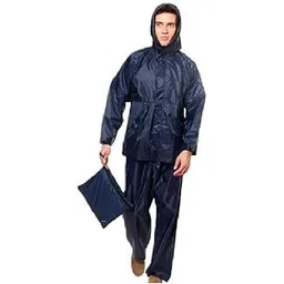 r&d Men's Navy Blue 4 Piece Rain Suit/Rain Coat (Top, Bottom, Cap and Cover)-picture-52