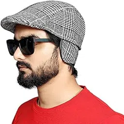 r&d Prime Unisex Woolen Grey Golf Cap with Ear Flap-picture-43