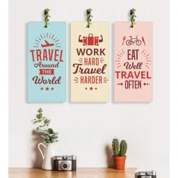 Multicolour MDF (Set of 3) Wall Hangings-image-34