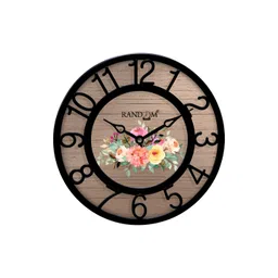 RANDOM Beige & Black Printed Contemporary Wall Clock-picture-10