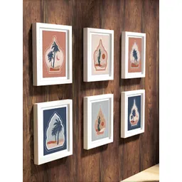 RANDOM Beige & Blue 5 to 7 Pieces MDF Wall Photo Frames-picture-13