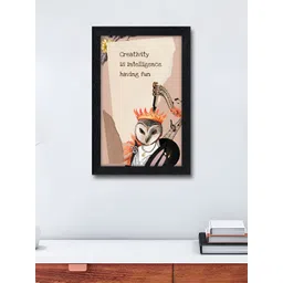 RANDOM Beige & Orange Bird Printed Wooden Wall Art-picture-40