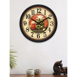 RANDOM Beige & Orange Round Printed 30 cm Analogue Wall Clock-picture-11