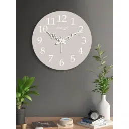 Random Beige Plastic Round Wall Clock-picture-39