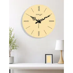 Random Beige Plastic Round Wall Clock-picture-25