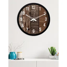 RANDOM Black & Brown Round Printed 30 cm Analogue Wall Clock-picture-35
