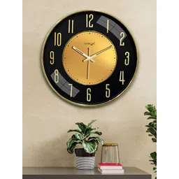 RANDOM Black & Gold-Toned Printed Contemporary Wall Clock-picture-27