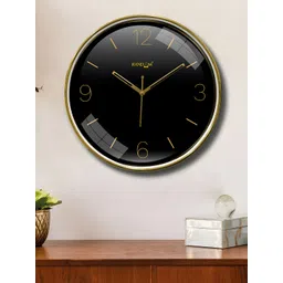 RANDOM Black & Gold-Toned Printed Traditional Wall Clock-picture-37