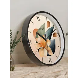 RANDOM Black & Peach-Coloured Printed Contemporary Wall Clock-picture-34