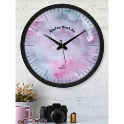 RANDOM Black & Purple Printed Contemporary Wall Clock image 1