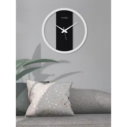 RANDOM Black & White Round Printed Contemporary Analogue Wall Clock-image-5