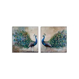 RANDOM Blue & Beige 2 Pieces Canvas Wall Paintings-picture-24