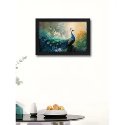 RANDOM Blue & Green Printed Synthetic Wooden Birds & Animals Wall Art-picture-31