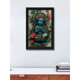 RANDOM Blue & Orange Religious Printed Wooden Wall Art-picture-39