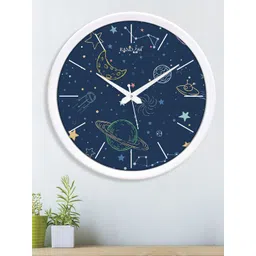 RANDOM Blue & White 3D Space Analogue Wall Clock-picture-34