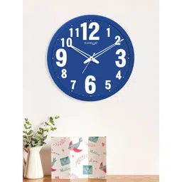 RANDOM Blue & White Big Font Round Shaped Wall Clock-picture-26
