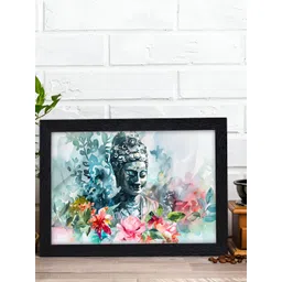RANDOM Blue & White Buddha Printed Wooden Wall Art-picture-13