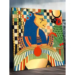 RANDOM Blue & Yellow 1 Piece Canvas Abstract Wall Paintings-picture-14