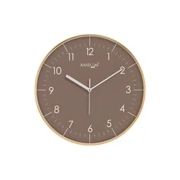 RANDOM Brown & Gold-Toned Printed Contemporary Wall Clock-picture-12