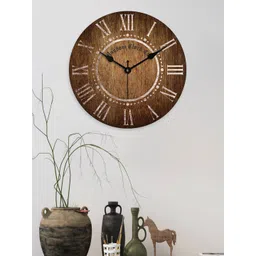 RANDOM Brown & White Printed Contemporary Wall Clock-picture-39