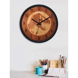 RANDOM Brown Round Printed 30 cm Analogue Wall Clock-picture-12