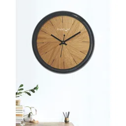 RANDOM Brown Round Solid 30 cm Analogue Wall Clock-picture-17