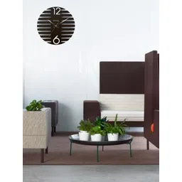 RANDOM Brown Round Solid Analogue Wall Clock-picture-21