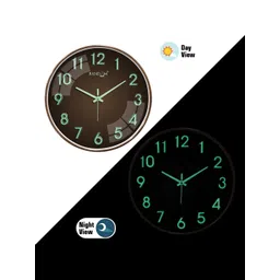 RANDOM Brown Solid Round Analogue Wall Clock-picture-42