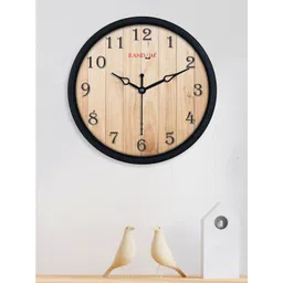 RANDOM Brown Wooden Printed Analogue Contemporary Plastic Wall Clock-picture-21