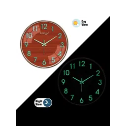 RANDOM Coffee Brown and Green Contemporary Wall Clock-image-8