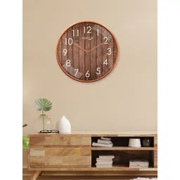 RANDOM Copper-Toned & White Printed Contemporary Wall Clock-picture-28