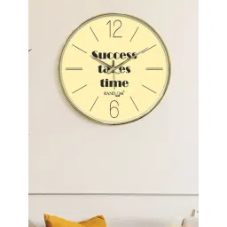 RANDOM Gold Plastic Silent Pastel Round Wall Clock-picture-23