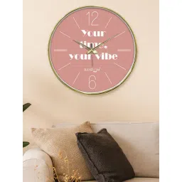 RANDOM Gold Plastic Silent Pastel Round Wall Clock-picture-24