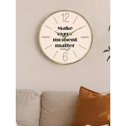 RANDOM Gold Plastic Silent Pastel Round Wall Clock-picture-36