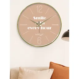 RANDOM Gold Plastic Silent Pastel Round Wall Clock-picture-17