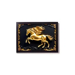 RANDOM Gold Toned & Black Animal Wooden Wall Art-picture-34