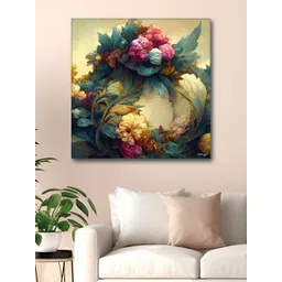 RANDOM Gold-Toned & Green Floral And Botanical Canvas Wall Art-image-1