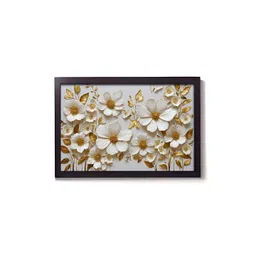 RANDOM Gold-Toned & White Floral Wall Paintings-picture-33