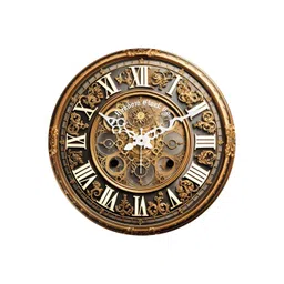 RANDOM Gold-Toned & White Printed Contemporary Wall Clock-picture-18