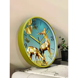 RANDOM Green & Blue Printed Contemporary Round Analogue Wall Clock-picture-19