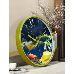 RANDOM Green & Blue Printed Contemporary Wall Clock-picture-17