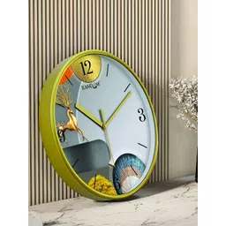 RANDOM Green & Grey Printed Contemporary Round Analogue Wall Clock-picture-22